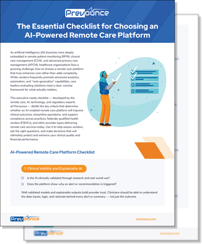 Checklist AI-Powered Remote Care Platform